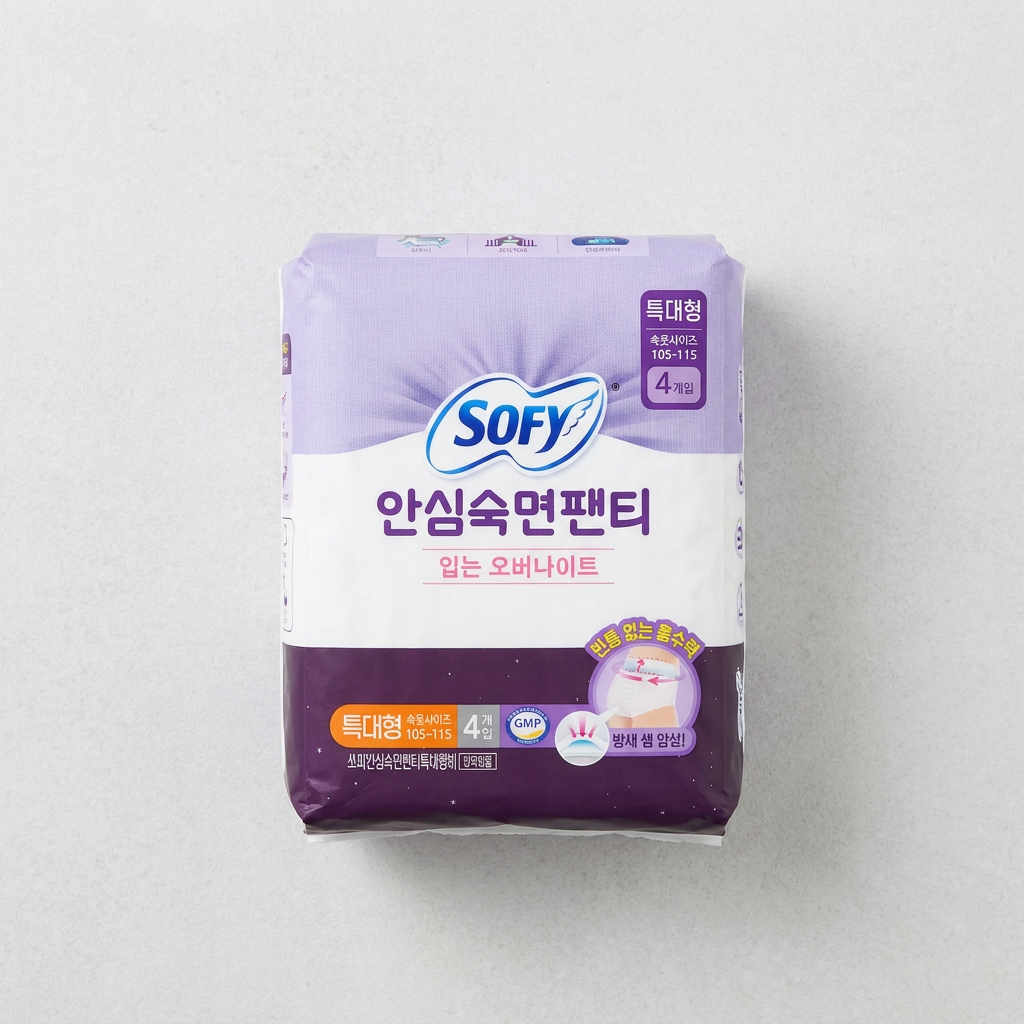 쏘피 안심숙면팬티 입는 오버나이트, 특대형, 4개입, 3팩