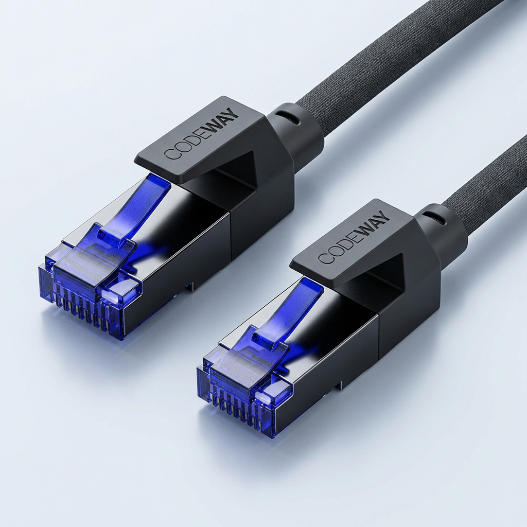 코드웨이 CAT8 인터넷 랜선 초고속 40Gbps 랜 케이블, 50cm, 1개