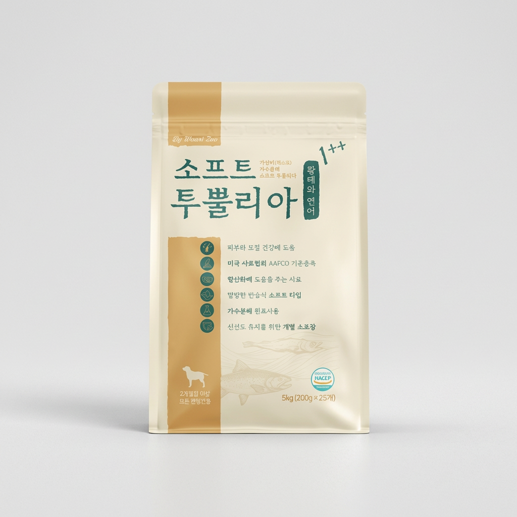 투뿔리아 가수분해 소프트 사료, 황태, 5kg, 1개