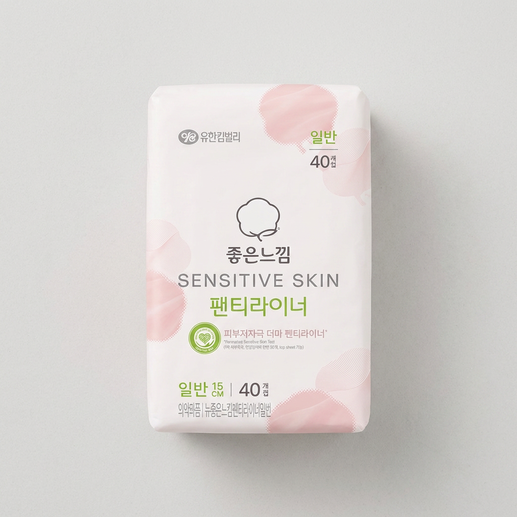 좋은느낌 센서티브 스킨 팬티라이너, 일반, 40개입, 4팩