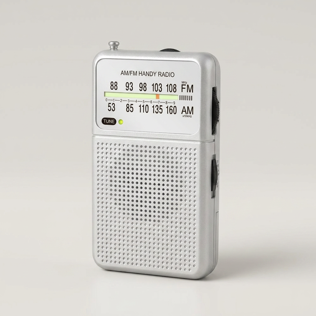 코비 휴대용 FM 라디오 CXPR50, 실버
