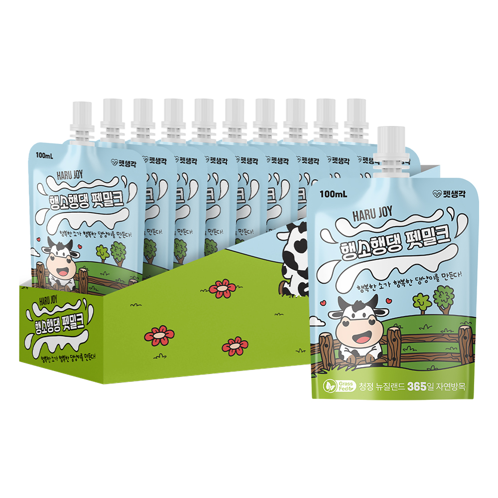 펫생각 행소행댕 프리미엄 강아지 고양이 펫밀크, 100ml, 30개입