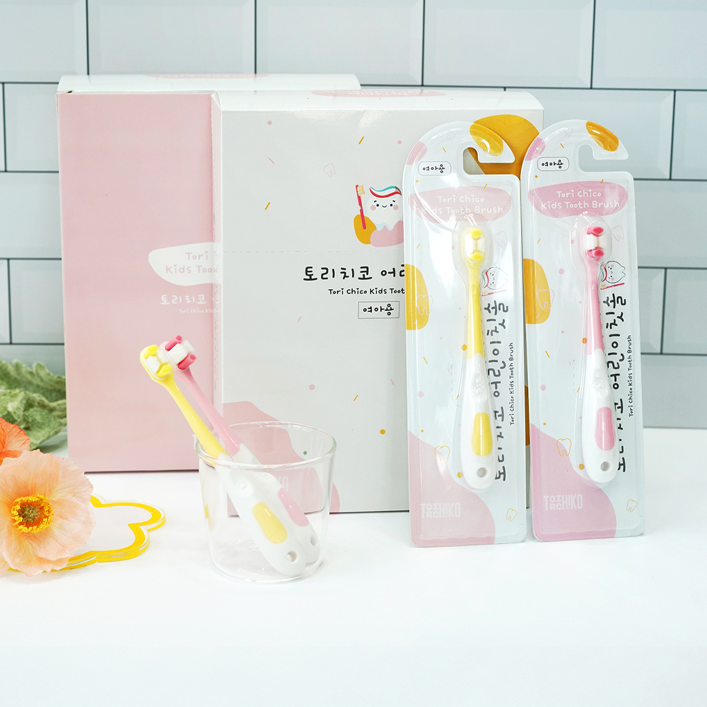 토리모 토리치코 어린이 칫솔, 여아용, 12개입, 1세트