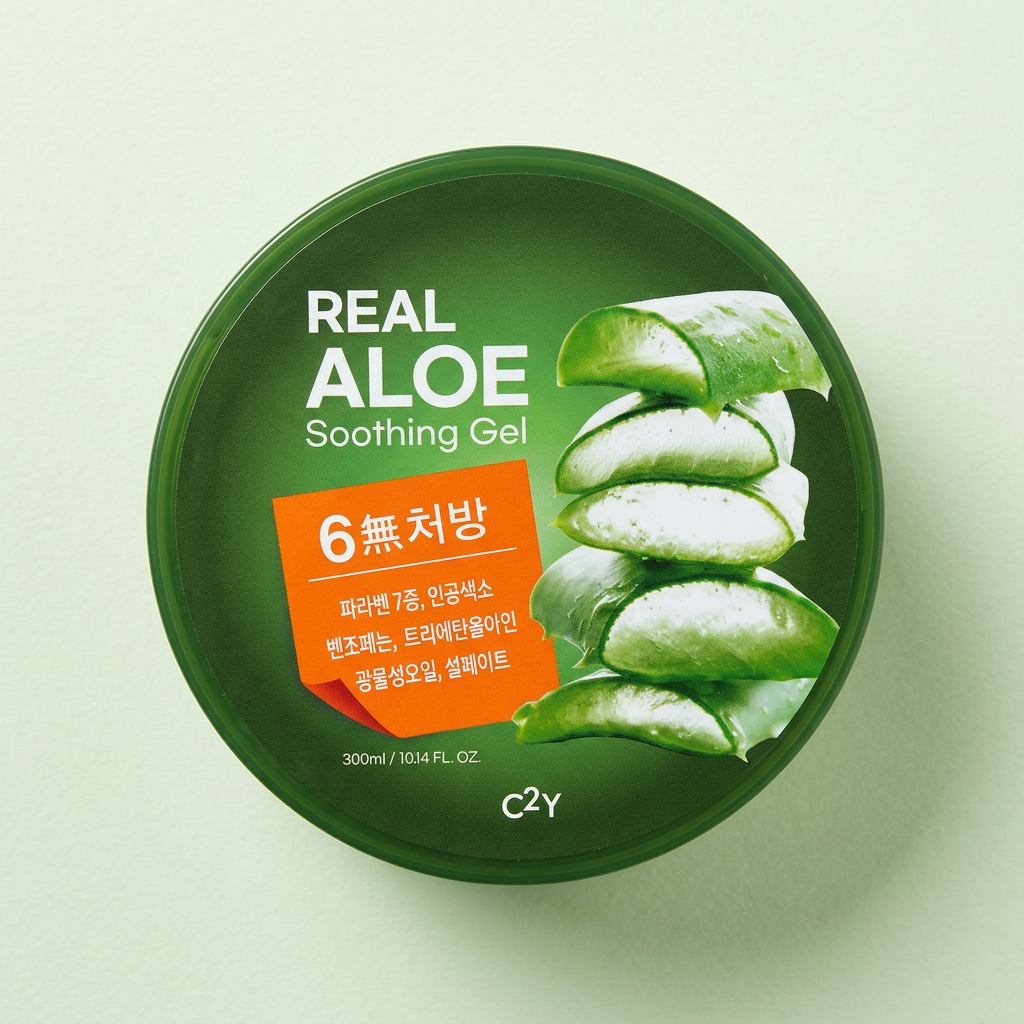 C2Y 리얼 알로에 수딩젤, 300ml, 5개