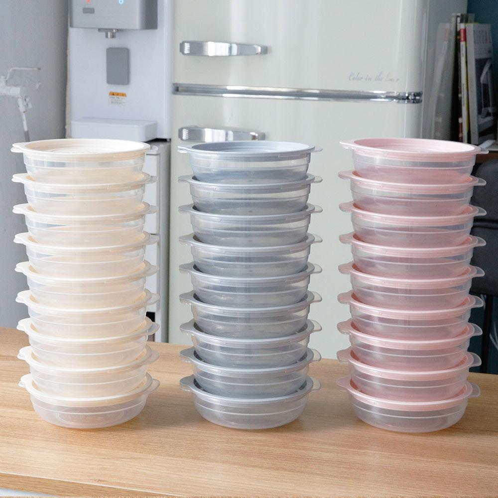 심플쿡 냉동밥 전자레인지 용기, 아이보리, 400ml, 24개