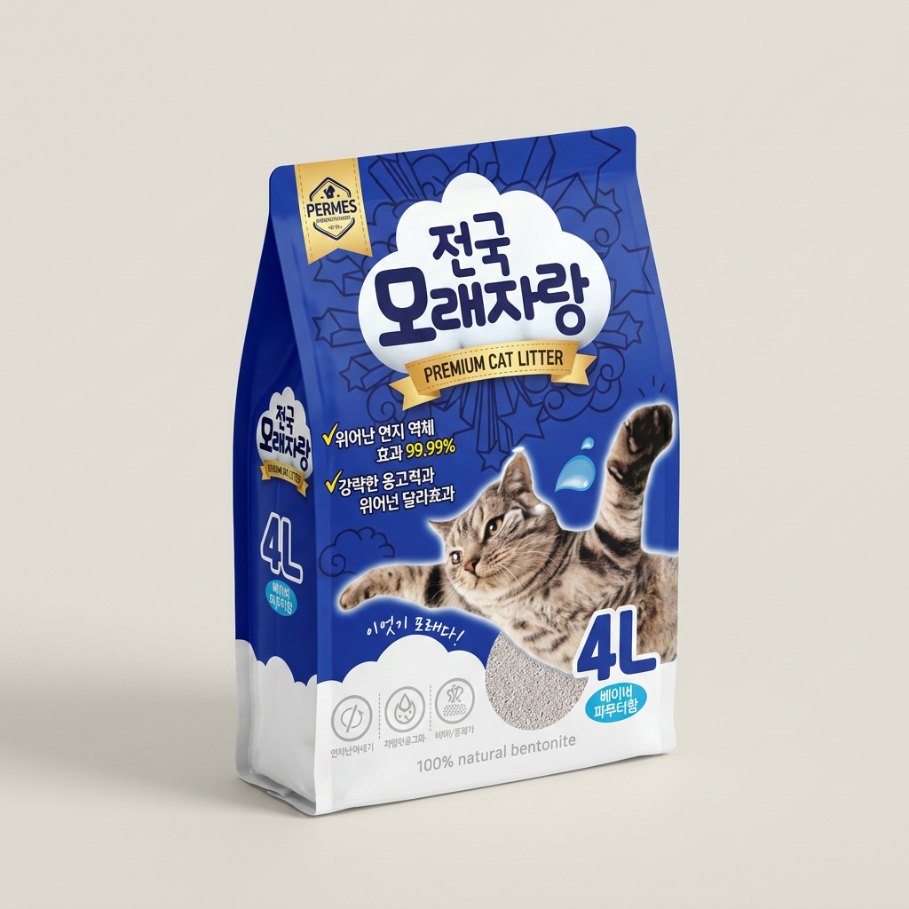 전국모래자랑, 베이비파우더향, 4L, 6개
