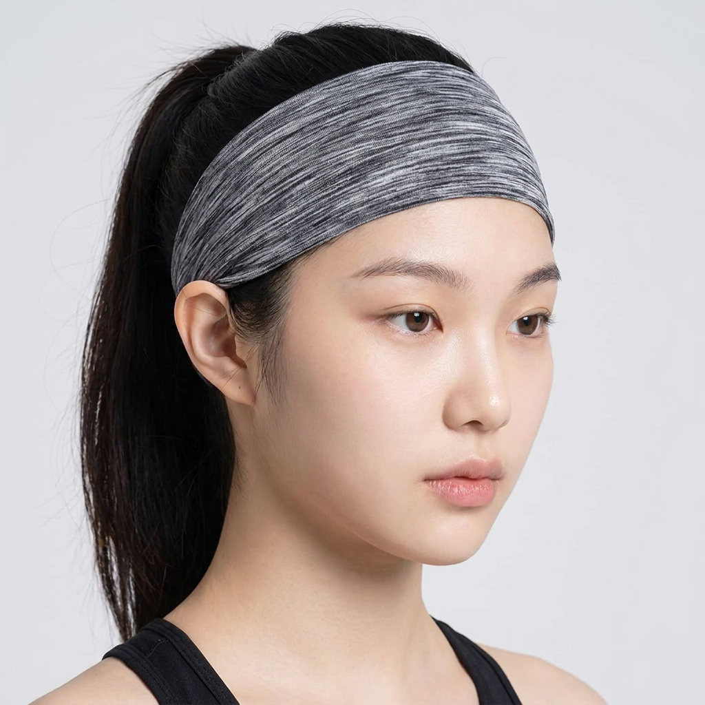 논슬립 스포츠 헤어밴드 운동 헬스 등산 쿨, 진그레이, 3개