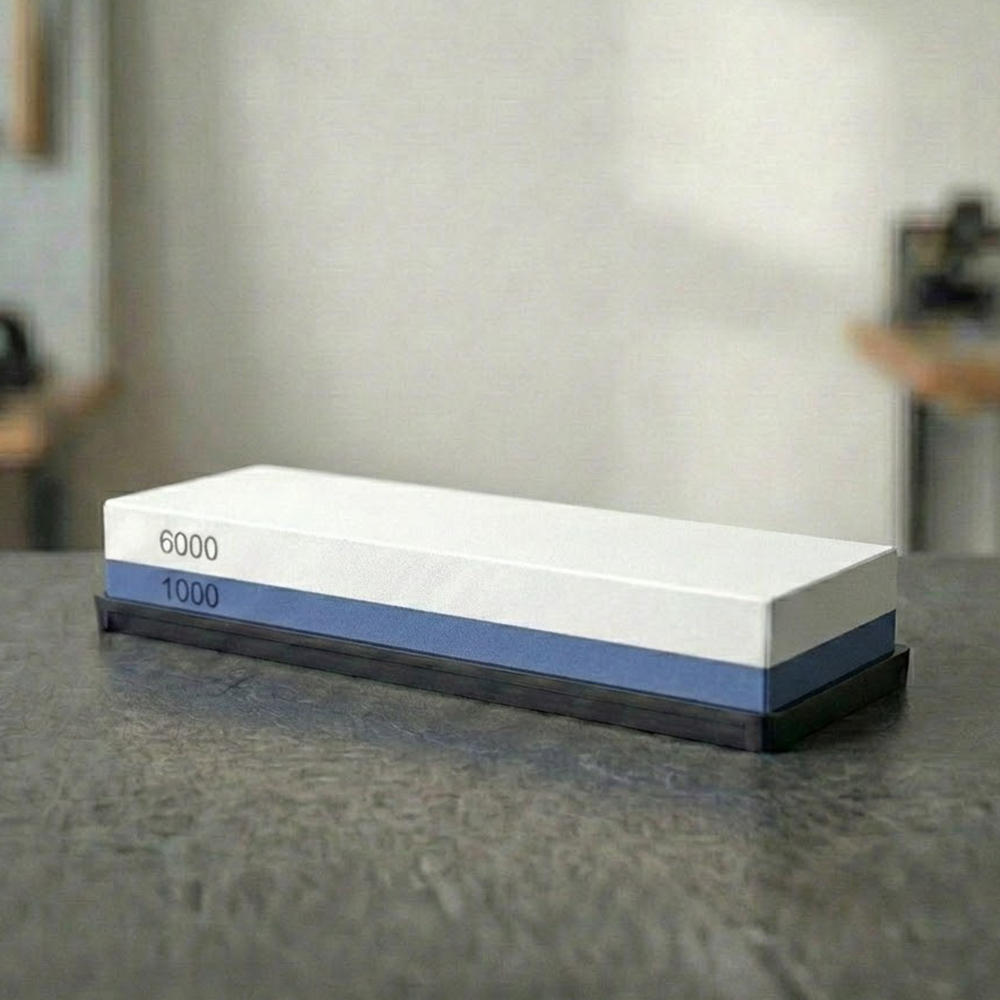 칼갈이 양면 마무리 숫돌 받침대 칼날 가이드, 1000/6000방, 1개