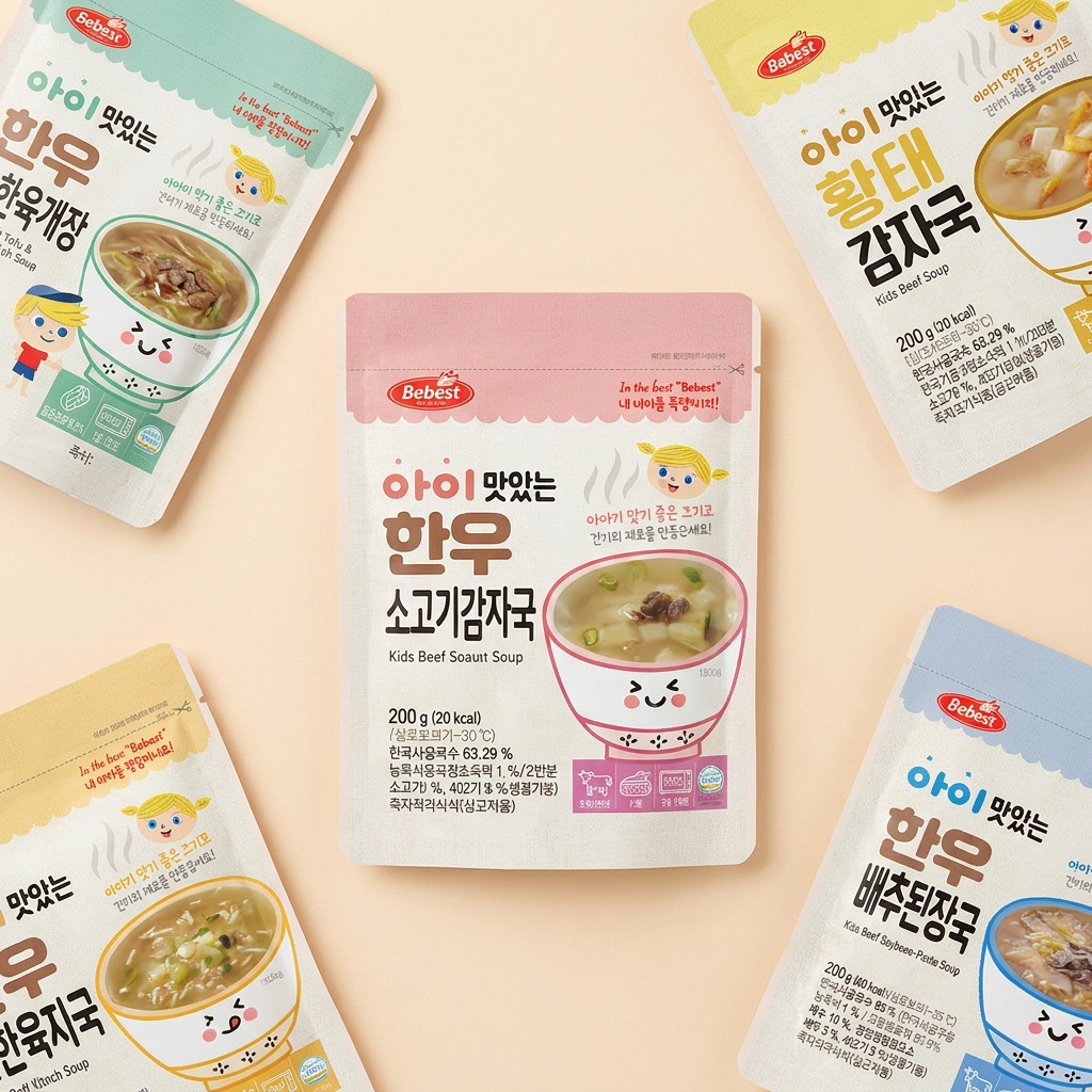 베베스트 아이 맛있는 아이국, 한우 배추된장국, 200g, 10개