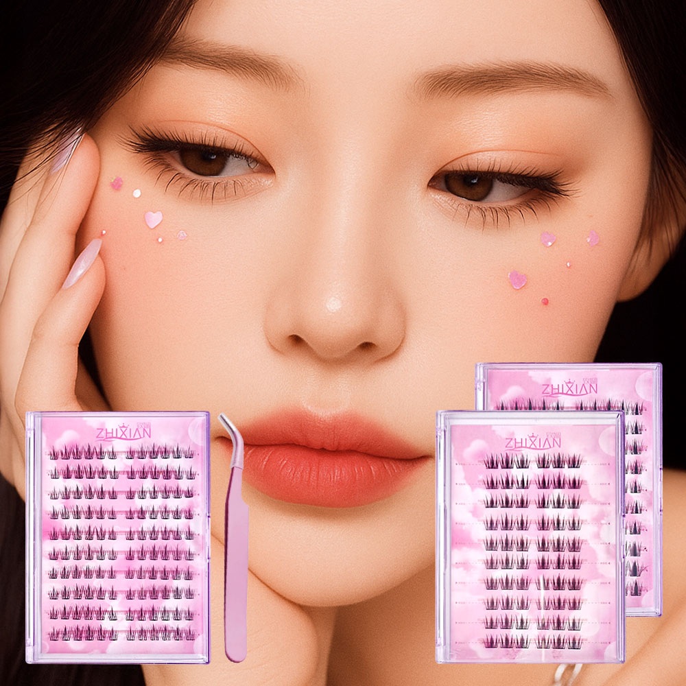 열린공간 이너원 풀이 필요없는 인조 속눈썹, 블룸, 100pcs
