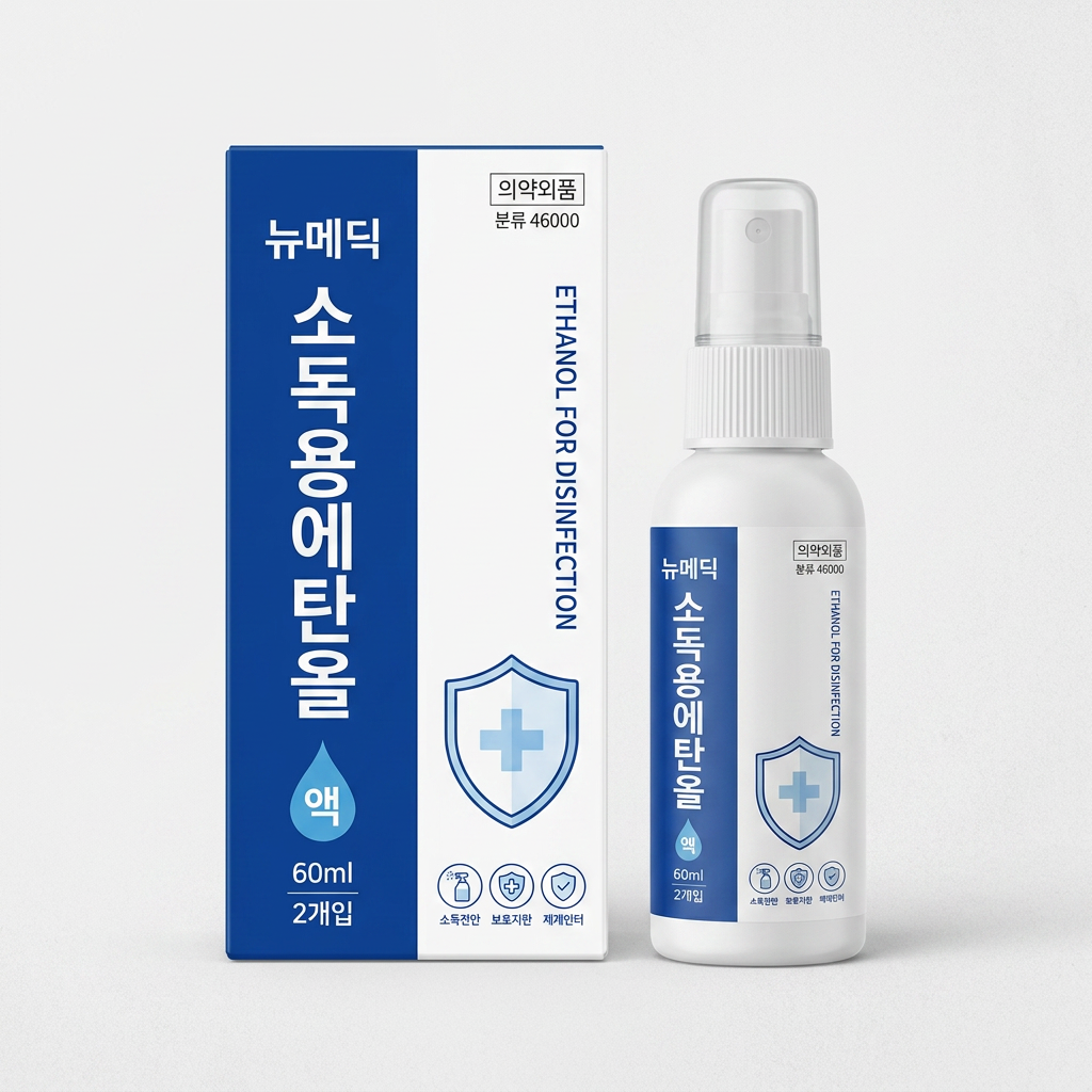 뉴메딕 소독용 에탄올, 스프레이형, 60ml, 2개