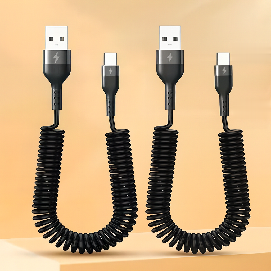초고속 코일형 충전 케이블, 블랙, USB TO C타입, 2m, 2개 가격 추이 초고속 코일형 충전 케이블, 블랙, USB TO C타입, 2m, 2개 - 최저가 10,800원