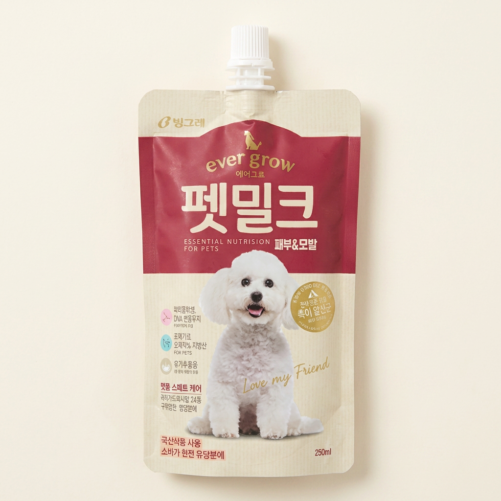 에버그로 펫밀크 강아지 피부 모발 밀크 음료, 150ml, 1개