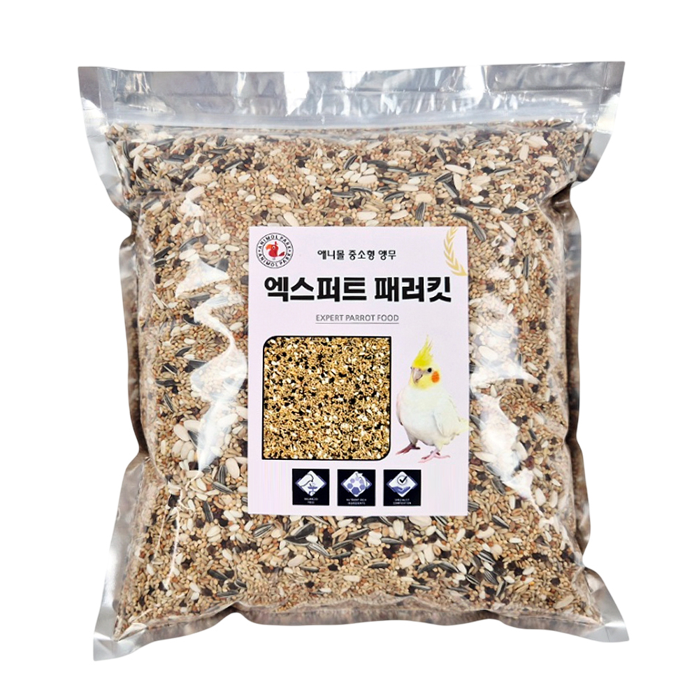 애니몰파크 애니몰파크 애니몰 엑스퍼트 패러킷 중소형 앵무새 사료, 3kg, 1개
