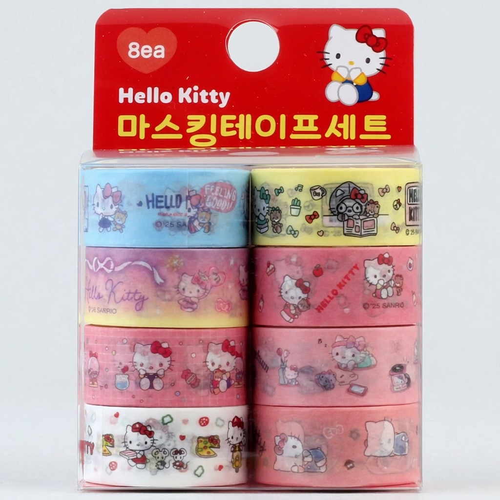 산리오 헬로키티 마스킹 테이프 세트, 2개입