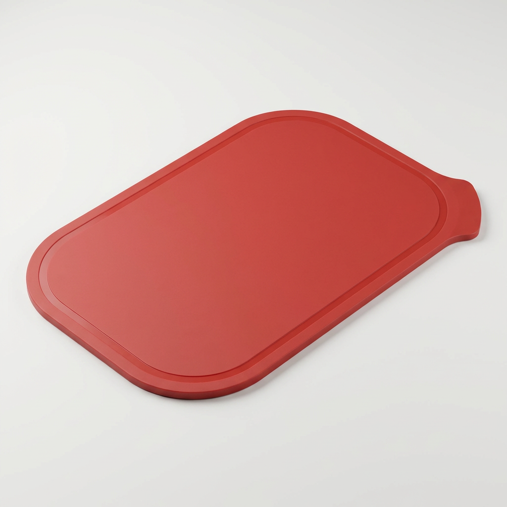 애슬라 칼집 안나는 4T 양면 항균 TPU 도마, 크림슨레드, 368 x 250 x 4 mm, 1개