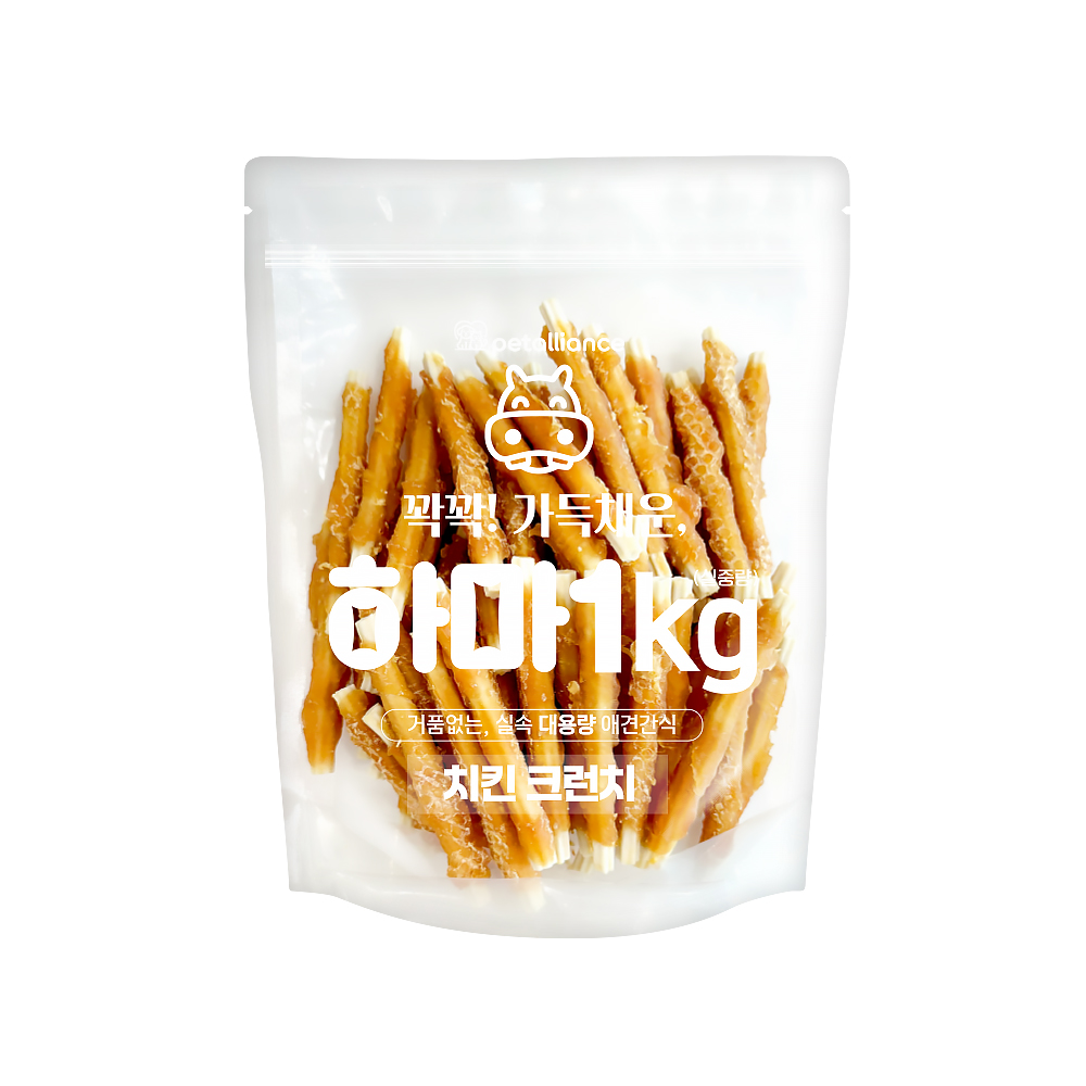 펫얼라이어스 하마육포, 치킨크런치, 1kg, 1개