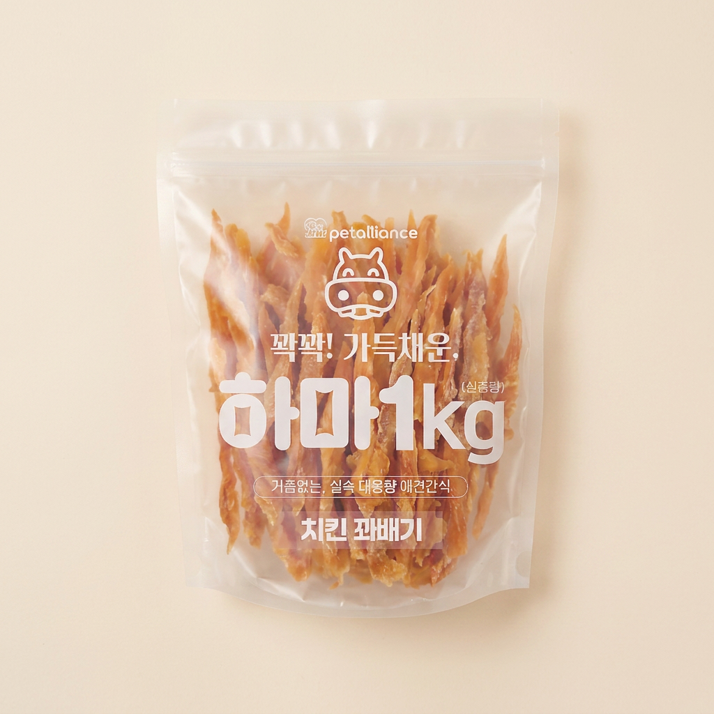 펫얼라이어스 하마육포, 치킨꽈배기, 1kg, 1개