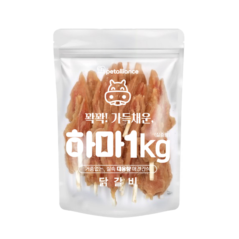 하루펫 펫얼라이어스 하마육포, 닭갈비, 1kg, 1개