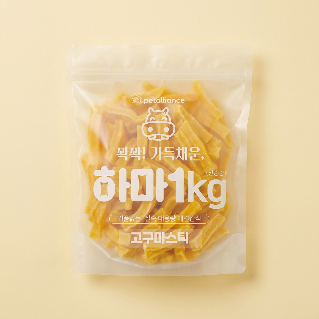 펫얼라이어스 하마육포, 고구마스틱, 1kg, 1개