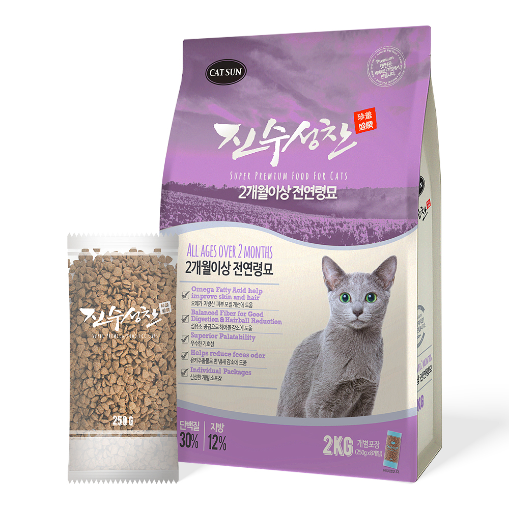 (주)미소 진수성찬 고양이 사료 대용량, 2kg, 1개, 닭