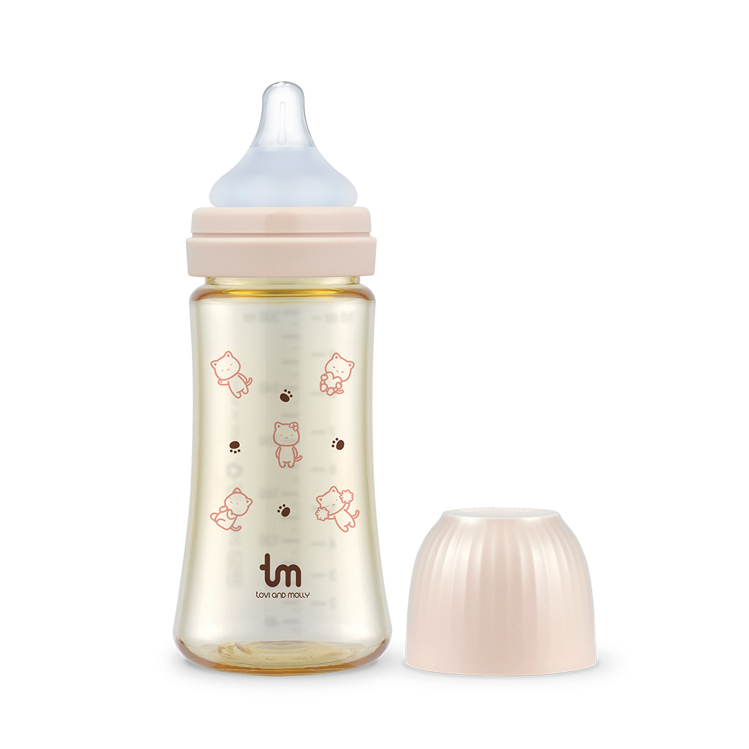 (주)스윙인터내셔널 토비앤몰리 PPSU 싱글 젖병, 몰리 핑크, 280ml, 1개