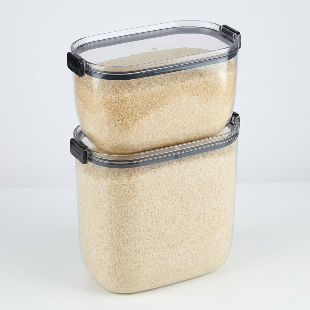 하우심플 투명 밀폐 쌀보관함, 10kg, 1개
