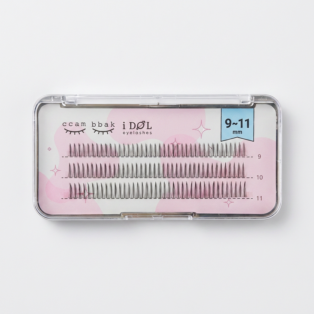 깜빡 속눈썹 아이돌 라인, A형, 믹스 9 + 10 + 11mm, 120pcs, 1개
