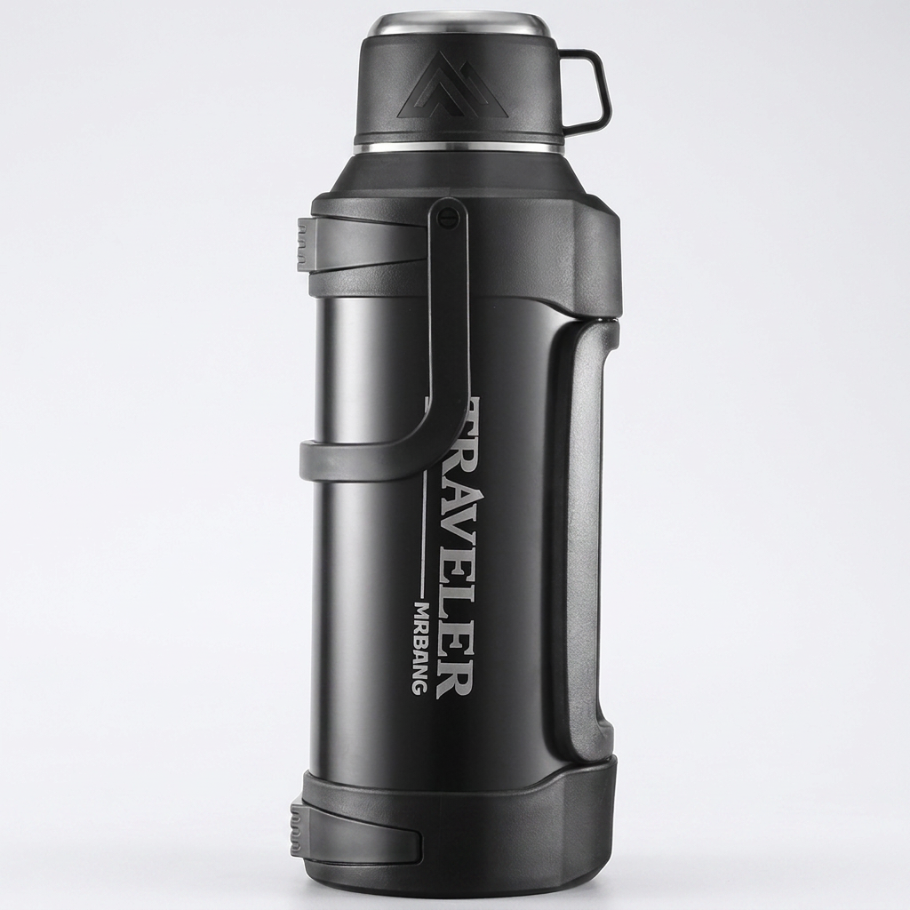 코코리브 초대용량 보온보냉병, 블랙, 4000ml, 1개