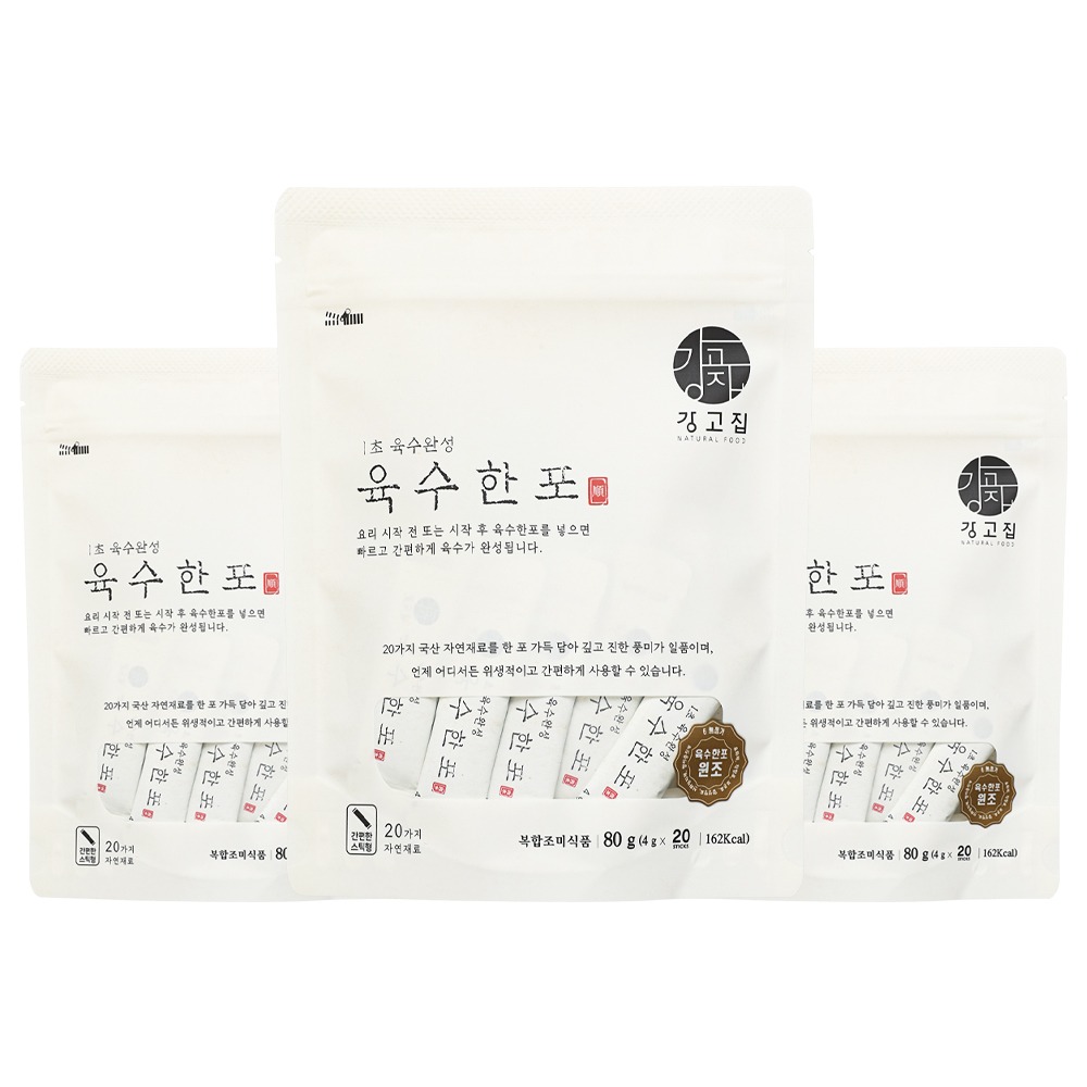 강고집 육수한포, 80g, 3봉