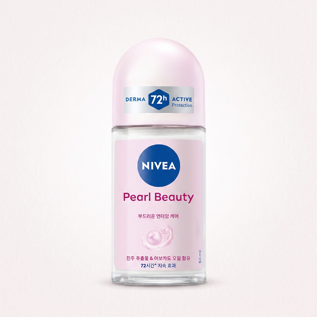 니베아 데오드란트 펄 앤 뷰티 롤온, 50ml, 2개입