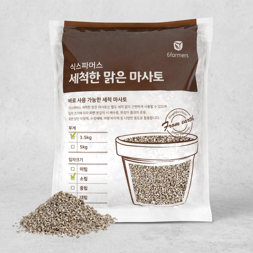 식스파머스 세척한 맑은 마사토, 5kg, 1개