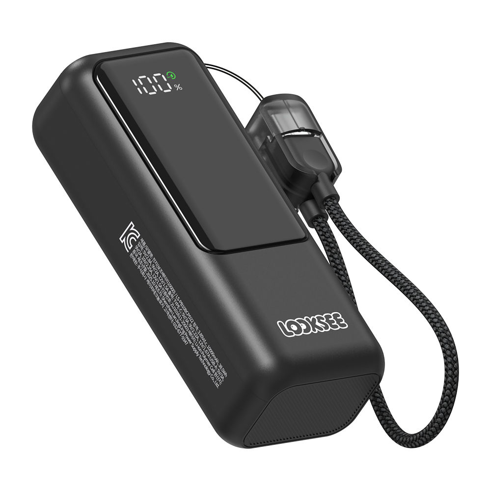 룩씨 미니 그립 보조배터리 10000mAh, 블랙, 1개 + C타입 스트랩 케이블, 1개 가격 비교 주식회사 케이피테크놀로지 룩씨 미니 그립 보조배터리 10000mAh, 블랙, 1개 + C타입 스트랩 케이블, 1개
