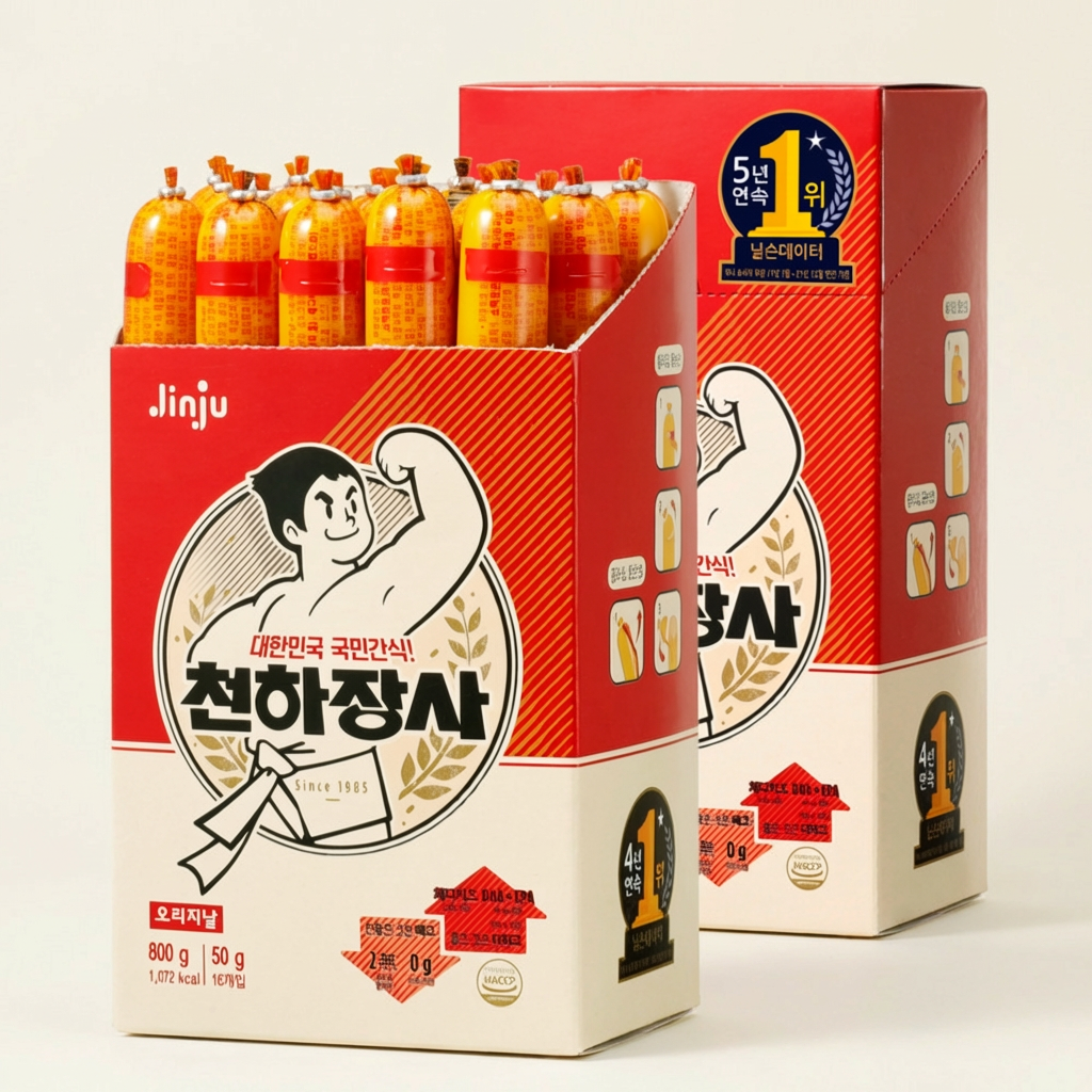 진주햄 천하장사 오리지날, 50g, 16개입, 2개