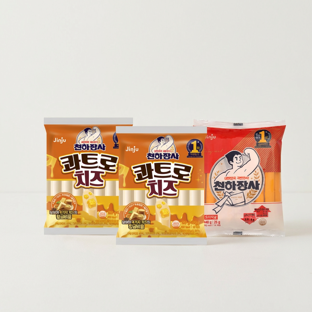 진주햄 천하장사 콰트로치즈, 448g, 3개