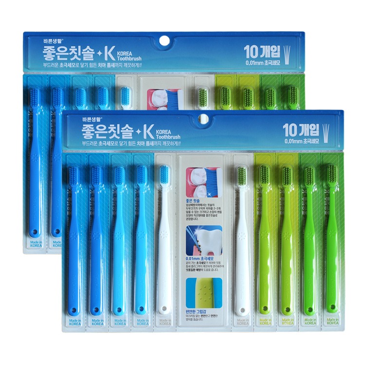바른생활 좋은칫솔 K, 10개입, 2개 가격 추이 바른생활 좋은칫솔 K, 10개입, 2개 - 최저가 7,900원