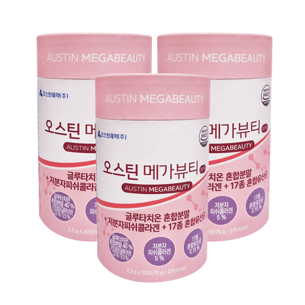 오스틴제약 메가뷰티 글루타치온 저분자 피쉬콜라겐 유산균, 3g, 30포, 3박스 가격 추이 오스틴제약 메가뷰티 글루타치온 저분자 피쉬콜라겐 유산균, 3g, 30포, 3박스 - 최저가 15,200원