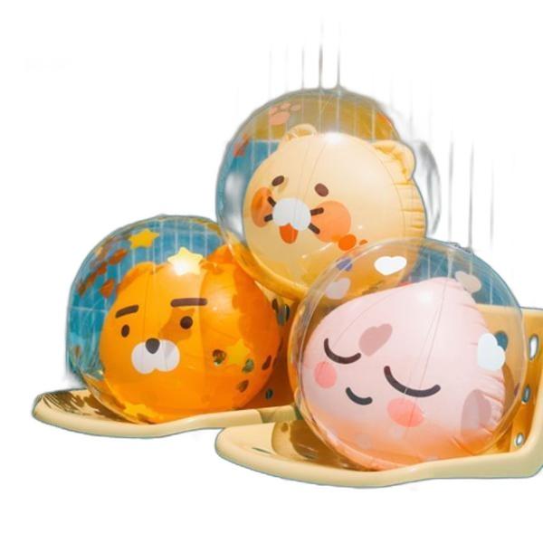 카카오프렌즈 컨페티 비치볼, 라이언, 40cm
