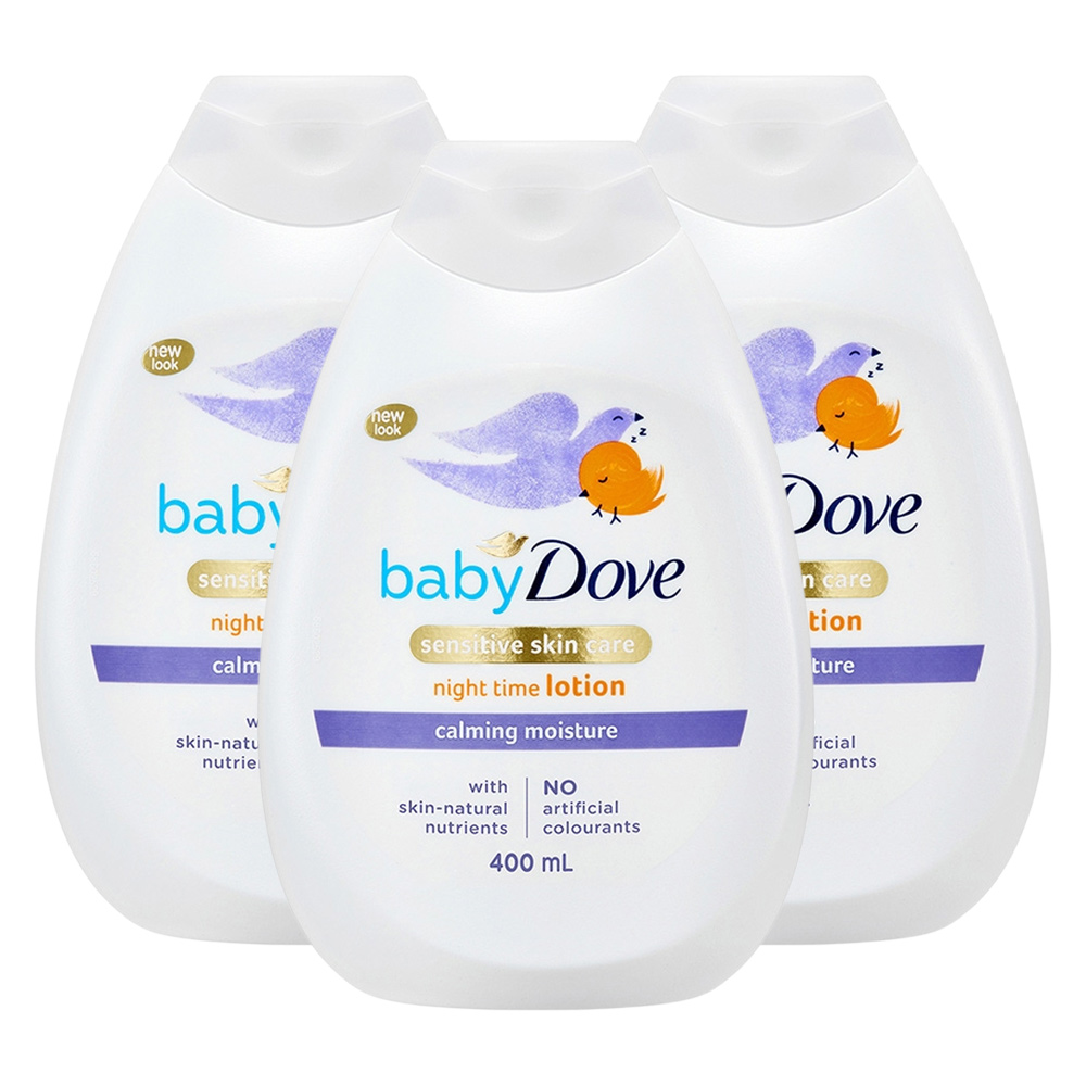 베이비도브 카밍 모이스처 바디 로션, 400ml, 3개
