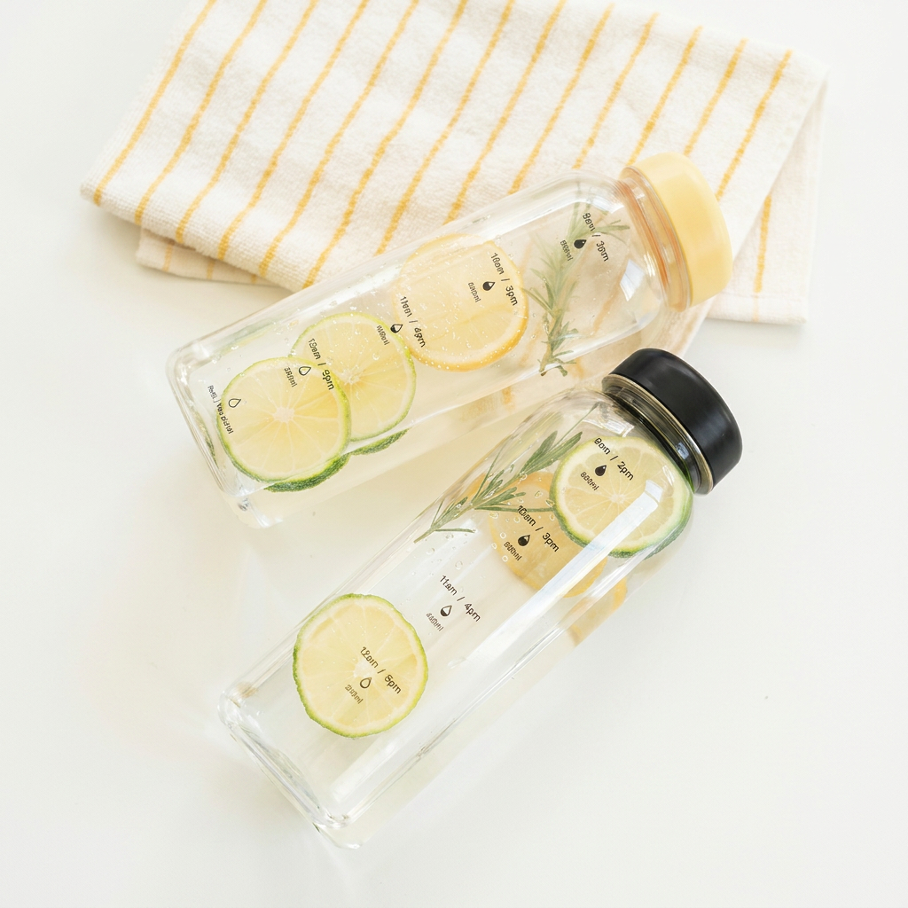 네이쳐리빙 하루수분 트라이탄 물병, 버터뚜껑, 1L, 2개