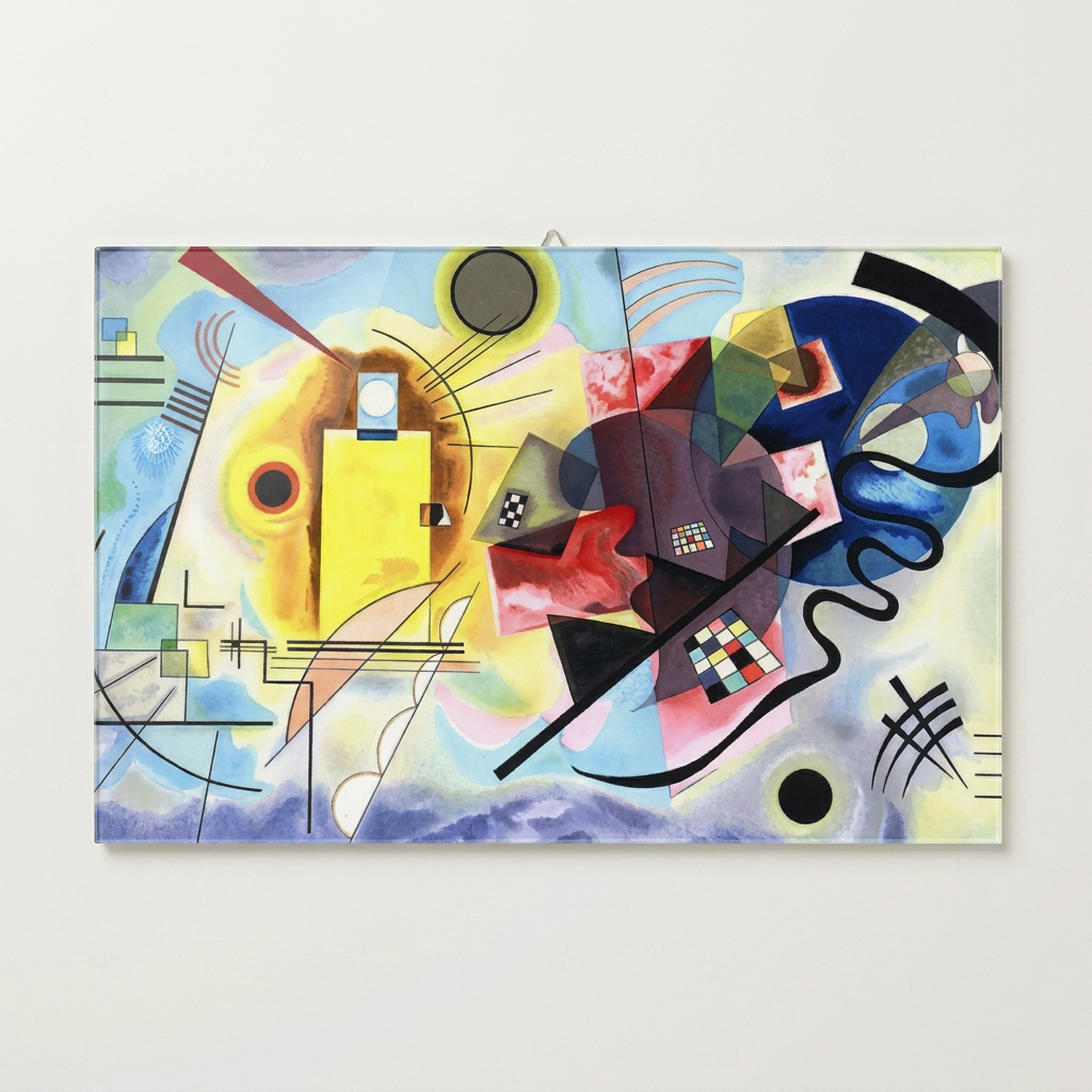 바실리 칸딘스키 노랑 빨강 파랑 그림 명작 아크릴 액자, 60x40cm, 1개