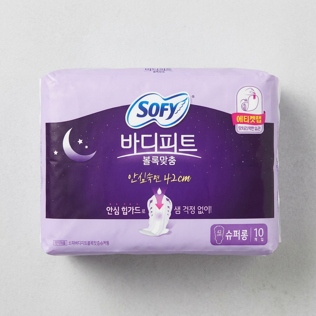 쏘피 바디피트 볼록맞춤 슈퍼롱, 42cm, 10개, 6팩