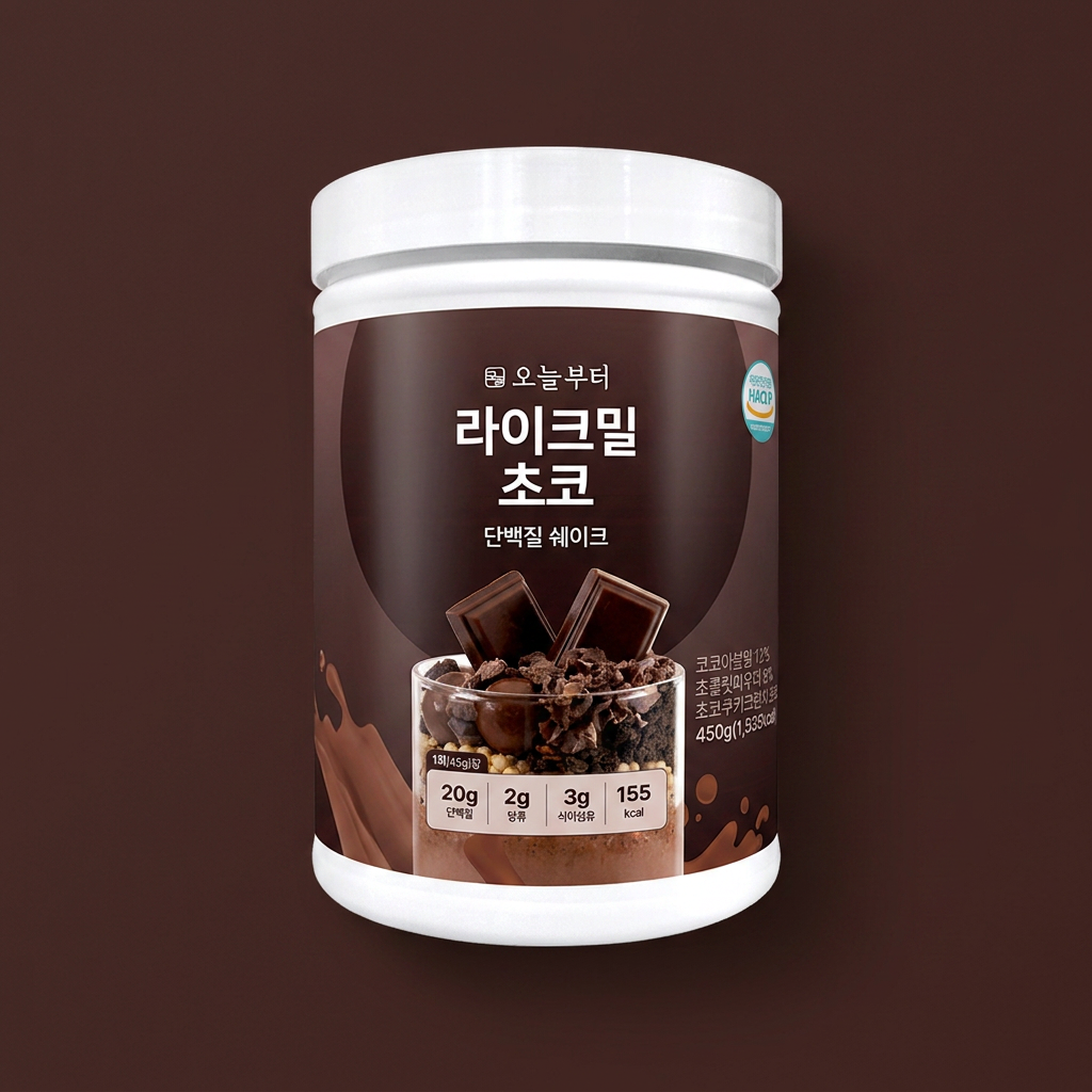 오늘부터 라이크밀 단백질 쉐이크, 초코, 450g, 1개 + 딸기, 450g, 1개, 2개