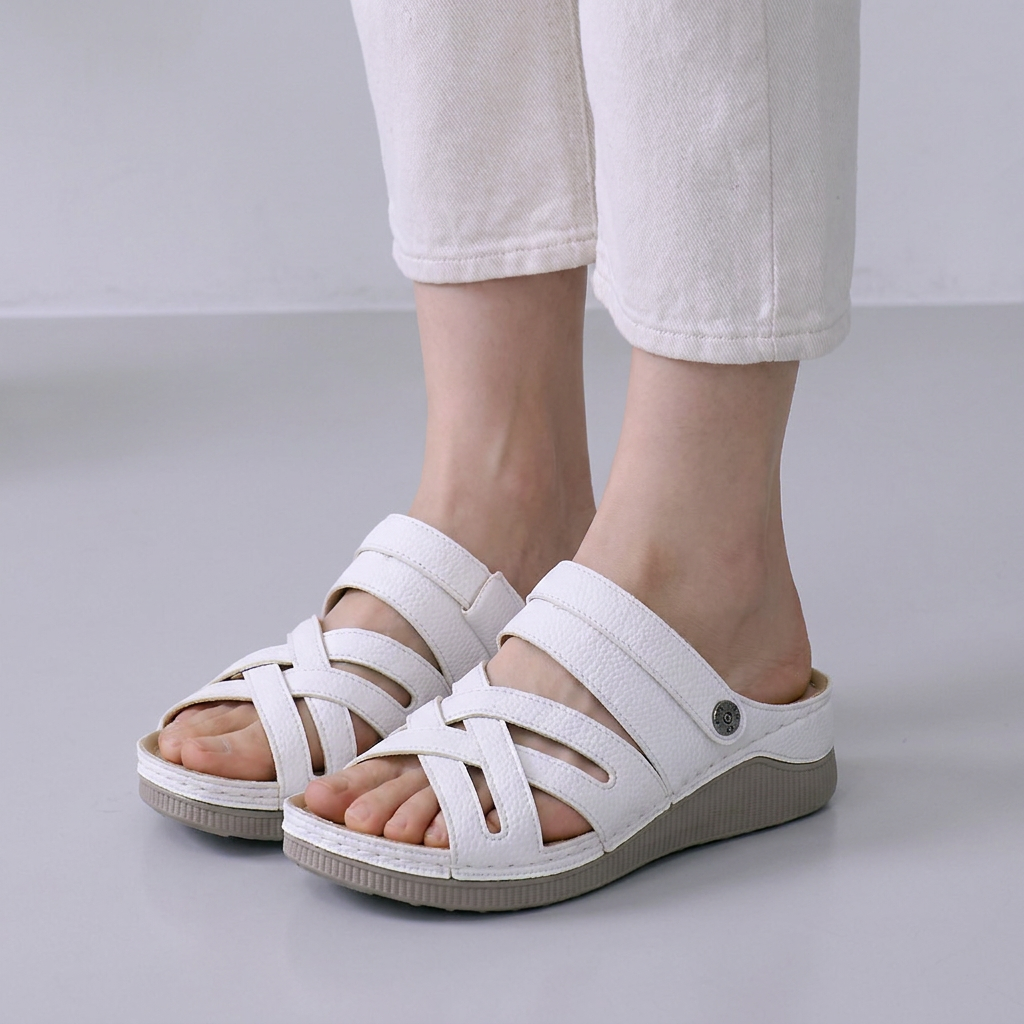 슈리오 멀티 스트랩 데일리 샌들, 블랙, 230mm, 1개