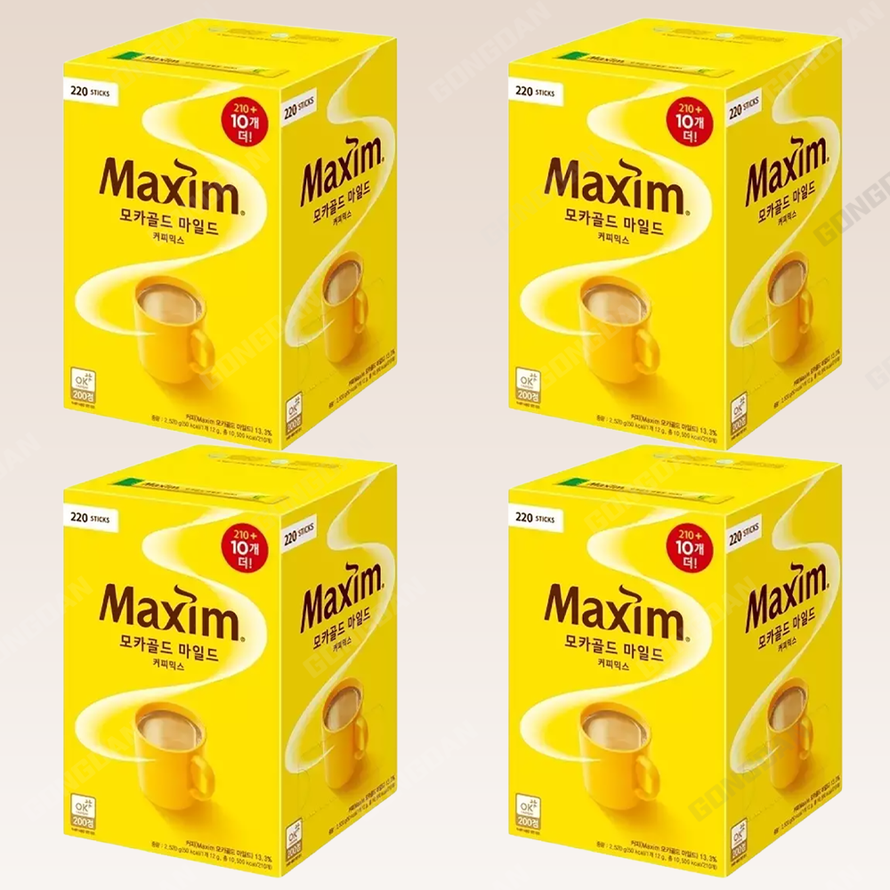 맥심 모카골드 마일드 커피믹스, 12g, 220개입, 4개