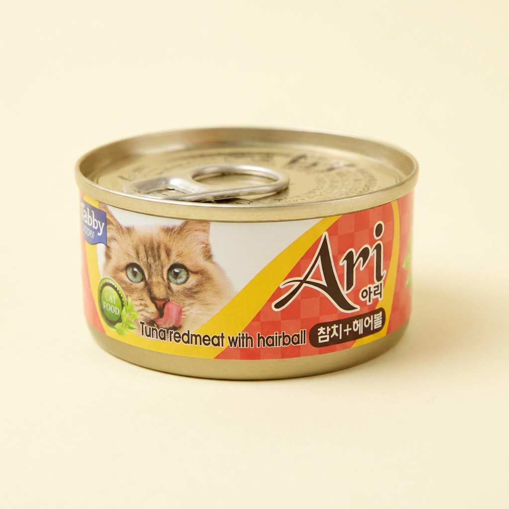 테비 아리캔 고양이캔간식, 참치+헤어볼, 80g, 24개