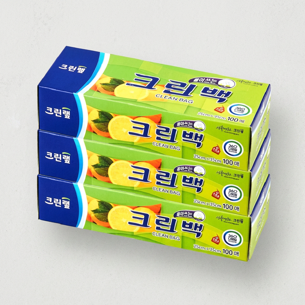 크린랲 크린백, 중형, 100매, 3개