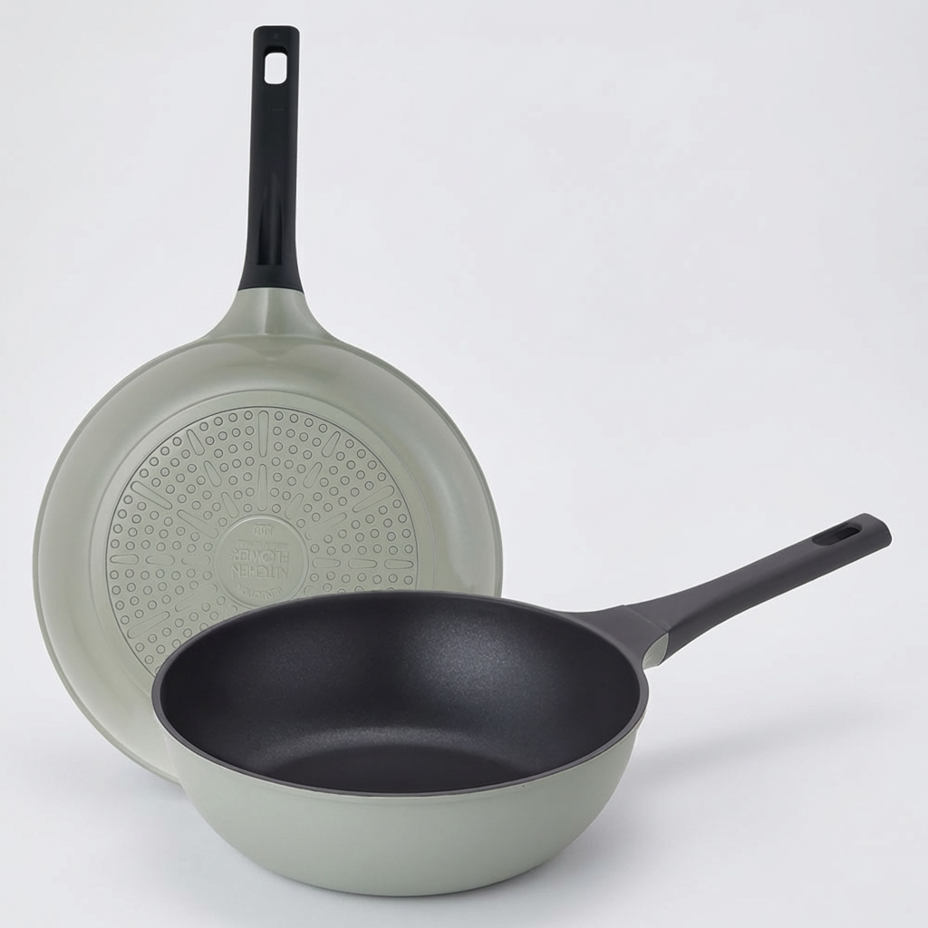 키친플라워 세이지 인덕션 주물 후라이팬, 후라이팬 28cm 1개 + 궁중팬 24cm 1개, 1세트