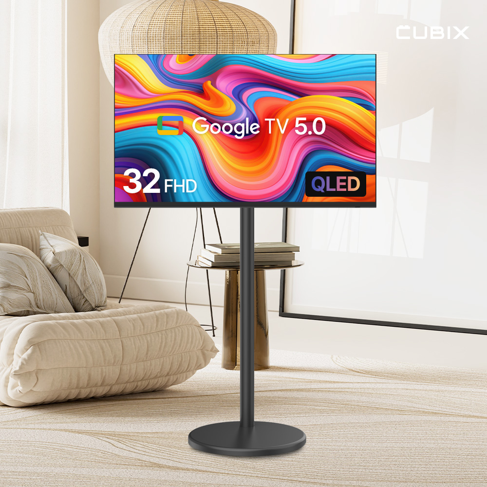 큐빅스 무빙큐빅스 블랙에디션 FHD QLED 스마트 TV, 81cm, 퍼스트, 스탠드형, 고객직접설치 가격 추이 큐빅스 무빙큐빅스 블랙에디션 FHD QLED 스마트 TV, 81cm, 퍼스트, 스탠드형, 고객직접설치 - 최저가 298,900원