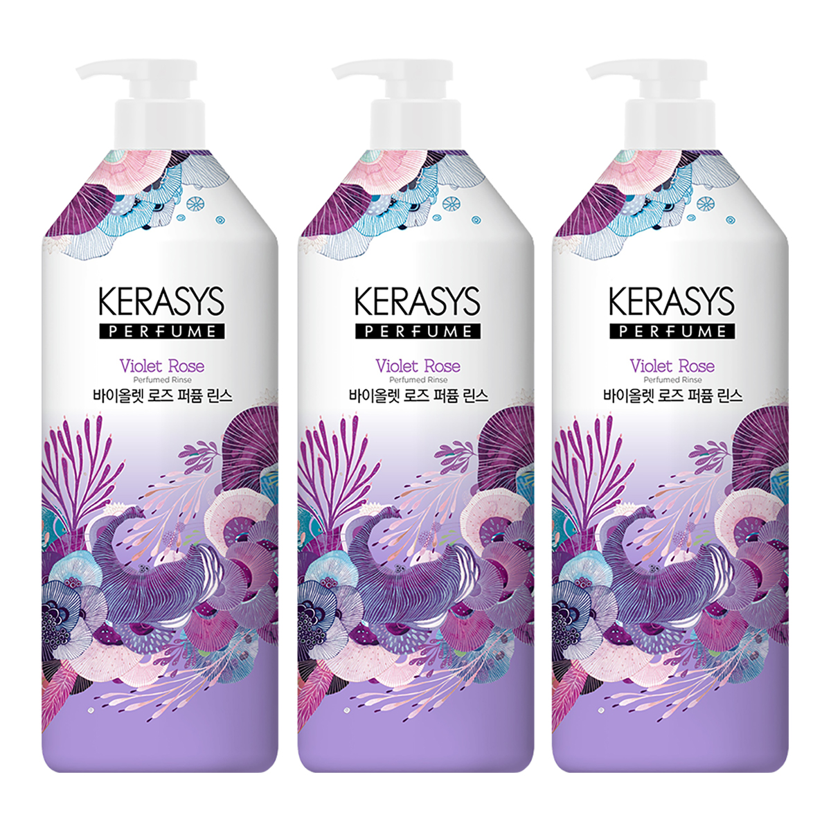 케라시스 퍼퓸 린스, 바이올렛 로즈, 1L, 3개